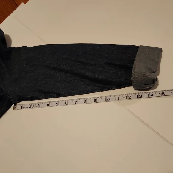 Evereve cloth & stone Flap Pocket Zipper Shacket In Horizonwash Medium - Picture 12 of 12